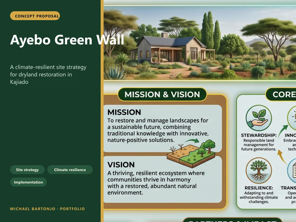 Ayebo Green Wall dryland restoration concept