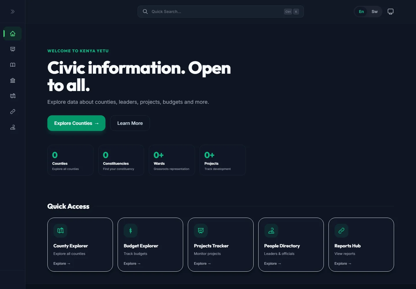 KenyaYetu civic-information interface